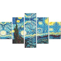Lupia Modernes Bild 5 Teile aus Holz Vogue 48 x 85 cm Sternennacht