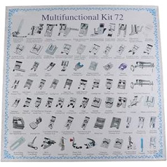Meetoz Household Sewing Machine Presser Feet Set for Brother, Babylock, Singer, Janome, Elna, Toyota, New Home, Simplicity Necchi, Kenmore and White Low Shank Sewing Machines 72 Pcs