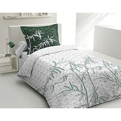 Home Linge Passion 2-Piece 100% Cotton 57 Threads/cm² Duvet Cover, Ondina, Green