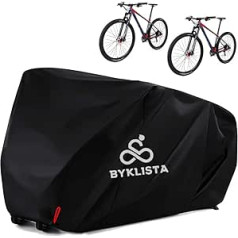 BYKLISTA Bicycle Garage for 2 Bicycles + eBook - Waterproof Bicycle Cover Made of 210D Oxford Fabric Extra Welded Inner Seams - Bicycle Tarpaulin Bicycle Cover