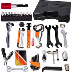 COZYROOMY Bicycle Repair Tool Set - Bicycle Tool Case, Bicycle Tool Set for Bicycle Assembly and Repairs, Bicycle Tool with Carry Case and Multitool. -