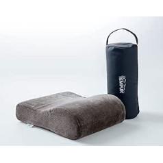 TEMPUR Reisekissen Memory Foam, ergonomisches Reise-Nackenkissen inkl. Tragetasche, Anthrazit, Größe 25 x 31 x 10/7 cm