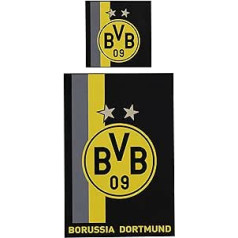 Borussia Dortmund BVB Bed Linen with Striped Pattern (135 x 200 cm)