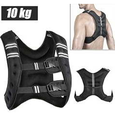 Mupai Weight Vest Training Vest 10 kg Weights Vest Running Vest 36 x 20 x 9 cm Fitness