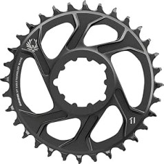 Sram Eagle X-Sync 30T Direct Mounting Off-Set Boost Aluminium 12-Way Chin Ring - Black, 3 mm