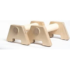 woodaboo Parallettes Push-Up Handstand Support Handle Handstand Aid Birch / Ash Hand Stand Bars Calisthenics Fitness Bars