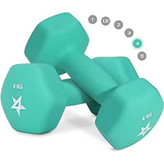 Yes4All Hex Neopren Hanteln Set Gewichte für Krafttraining Yoga Pilate - Kurzhanteln 2er set, Dumbbells Set für Frauen Männer