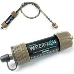 Hesago - Water Filter Portable Survival - Mini Water Filter Outdoor - Drinking Water Survival - 99.9% Bacteria Removal - With Bucket Attachment - For Camping, Travel, TÜV Tested