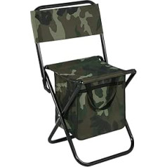 VGEBY Foldable Stool Chair with Bag and Backrest for Fishing Hiking Picnic