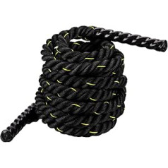 Battle Rope Hua Fitness Battle Rope 38 mm 9 m, Training Rope with Fixed Anchor Set, Battle Rope for Male and Female Comprehensive Training, Strength Training Rope