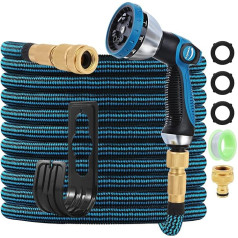 GARDIFE Garden Hose 50 ft/15 m, Expandable Water Hose with 10 Function Hose, Extra Strength 3750D Flexible Hose with 3/4 Inch Solid Brass Fittings for Outdoor Use