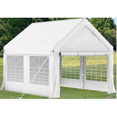 Homall Party Tent 3 x 4 m, Metal Frame Garden Tent, Gazebo Waterproof 560 g/m² PE Tarpaulin, Tent Sturdy 14 Ground Hooks, 4 Windproof Ropes, UV Protection 50 + Large Luxury Wedding Tent, Garden