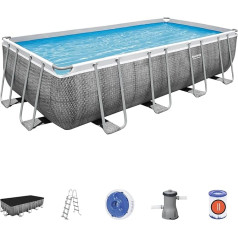 Bestway Power Steel 56996-3 Set Above Ground Pool Rectangular 488 x 244 x 122 cm