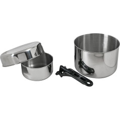 Relags Bivouac Stainless Steel 1 Pot Set, Silver, One Size