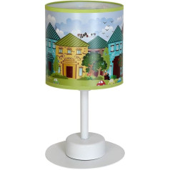 Licht-Erlebnisse Children's Table Lamp (in White, Multicoloured, Height 21 cm, Cylinder, E27) Lamp for Boys Bedside Lamp Children's Room Lamp Side Lamp Table Lamp