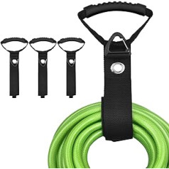 VIGRUE 3 x cable organiser, cable ties, cable storage straps, extension cable holder, organiser with triangular buckle handle and Velcro strap for pool hoses, ropes, cables, cords, etc