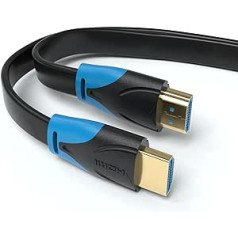 JAMEGA 10 m HDMI 2.0 Cable Flat 4K @ 60Hz Compatible with HDMI 2.0a/b, 2.0, 1.4a Supports Ultra HD, 4K, 3D, Full HD, 1080p, HDR, ARC, High Speed with Ethernet