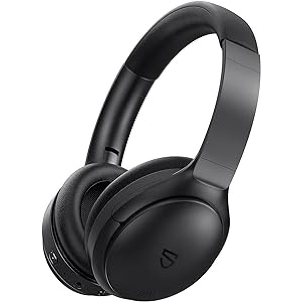 SoundPEATS A6 Hybrid Bluetooth Headphones with Active Noise Cancellation, Over-Ear Headphones, 40 Hours Playtime, USB-C, Foldable Design with Ergonomic Headband, Memory Foam Ear Cups