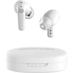 Urbanista Seoul In-Ear Headphones | Wireless Earbuds with Microphone | 70ms Low Latency Gaming Earbuds | Dual Mode Bluetooth Earphones | Fast Charging USB-C Headphones | 32 Hours Playtime | White