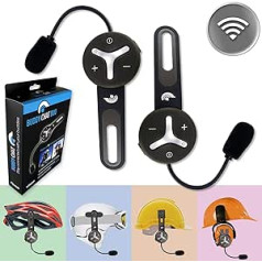 BuddyChat Duo (Set of 2) Bluetooth Bicycle Sport Ski Work Intercom Helmet Headset Hands-Free Radio Intercom DSP Noise Cancelling Range up to 1000 m