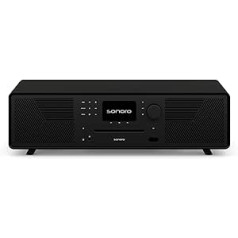 sonoro Meisterstück (Gen.2) Compact System with CD Player, Bluetooth and Internet Radio (Airplay, Chromecast, Spotify, Tidal, FM, DAB+, USB) Matt Black