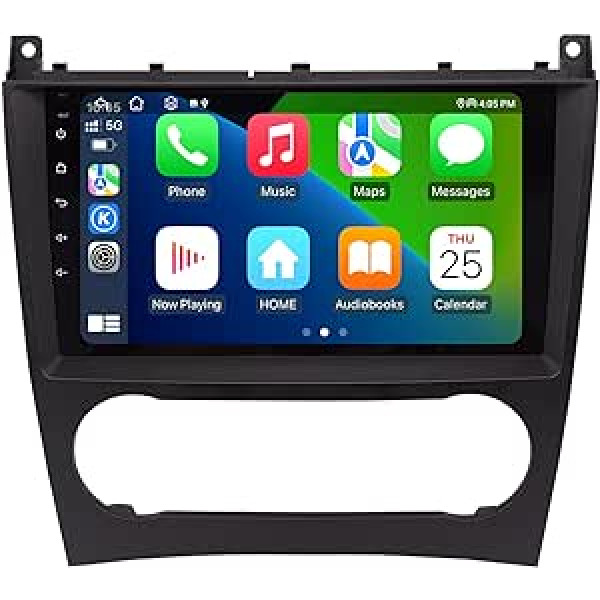 SWTNVIN Android 12 Car Radio Compatible with Mercedes Benz CLK Class W209 C W203 G W463 with CarAutoPlay Android Car GPS Sat Nav, 9 Inch IPS Touch Screen WiFi SWC DSP, 6GB + 128GB