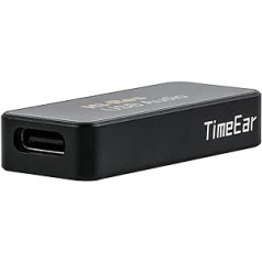 LINSOUL TimeEar TEU-99 Portable Tiny USB Decoding Headphone Amplifier Enhances Headphone Sound with Replaceable OFC Silver Plated USB-C Cable for Mobile Phone/Tablet PC/Laptop (Black)