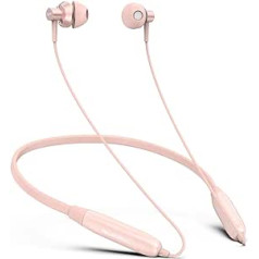 SoundMAGIC S20BT Bluetooth Headphones, Neckband Wireless Earbuds, Hi-Fi Stereo In-Ear Headphones with Microphone, Lightweight Sports Earphones, Long Playback Time, Pink