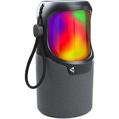 S2-Digital S-Bean S Outdoor 360° Stereo Speaker with Multicoloured RGB LED Light Effects, Bluetooth, MicroSD, Aux In and True Wireless Stereo