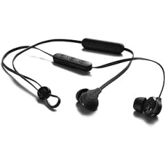 Boompods Sportline Wireless Bluetooth Headphones, Wireless Earbuds, In-Ear Headphones with Microphone, IPX4 Protection Ear Buds, 5 Hours Playtime, Black