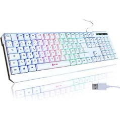 KLIM Chroma AZERTY French Layout Gamer Keyboard - Wired Keyboard with LED Backlight