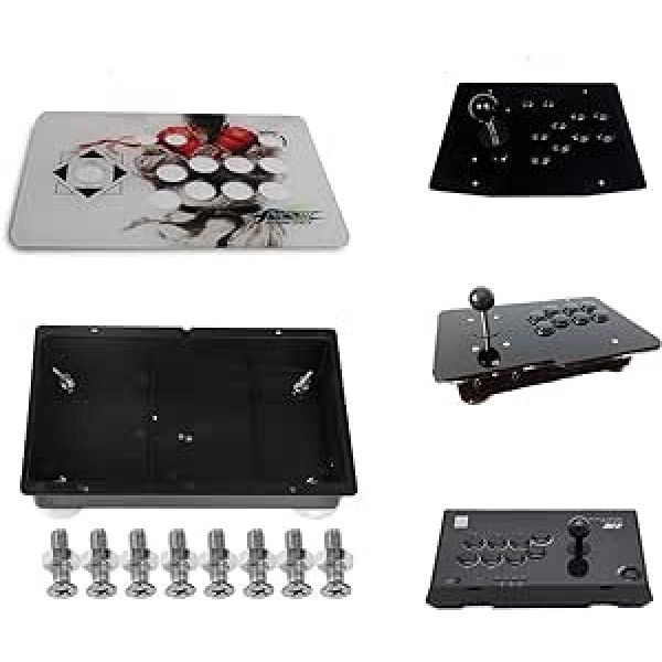 Tapdra Acrylic Panel and Joystick Case DIY Kit Kits for DIY Controller Cabinet Controller for Arcade (White)