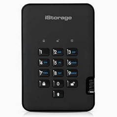 iStorage diskAshur2 HDD 4TB Schwarz - Sichere tragbare Festplatte - Passwortgeschützt - Staub- und wasserdicht - Hardware-Verschlüsselung