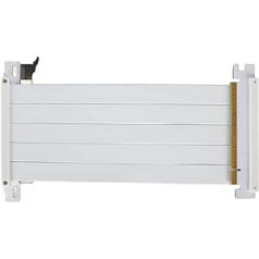 Annadue PCIE 4.0 Riser Cable, PCIE 4.0X16 Graphics Card Extension Cable, High Speed Flexible Double-Sided 180 Degree PCI E Port GPU Graphics Cards Extension Cable (White)