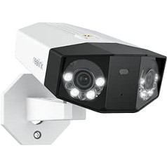 Reolink 16MP UHD Dual Lens PoE Camera with 180° Panoramic View, Motion Track, Colour Night Vision, Person/Vehicle/Animal Detection, 2-Way Audio, 24/7 Recording, Duo 3 PoE