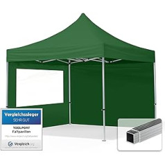 TOOLPORT Folding Gazebo Economy Aluminium with 2 Side Panels