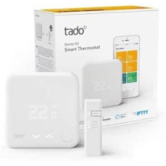 tado° Smart Thermostat (Wired) Starter Kit V3+ - Intelligent Heating Control, Easy to Install, Designed in Germany, Compatible with Alexa, Siri & Google Assistant