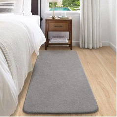 Color G Rug Runner, 40 x 120 cm, Soft Rugs for Bedroom, Bed Rug, Dining Room, Rugs Living Room Floor Mat, Non-Slip Underside (Light Grey)