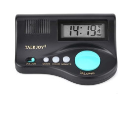 English Talking Alarm Clock Digital Talking Clock Alarm Blind Clock Senior Alarm Clock Table Alarm Clock Stand Alarm Clock with Announcement Time and Alarm Function (English Announcement)