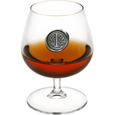 English Pewter Company 14,5 Unzen Brandy Cognac Snifter Glas mit Monogramm Initiale - personalisiertes Geschenk mit Ihrer Wahl der Initiale (I) [MON209]