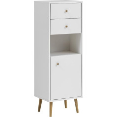 Schildmeyer Jonte Highboard 148439 Wood Composite White Matt 40.5 x 33 x 118.9 cm