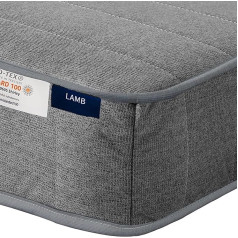 Lamb 7-Zone Spring Mattress 90 x 200 cm H4 Orthopaedic Pocket Spring Mattress with Excellent Point Elasticity, Pocket Spring Core Height 18 cm for Teenagers and Adults, Oeko-Tex Certified