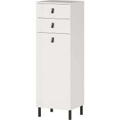 Germania Die Möbelmacher Germania Medium Cabinet 8249-84 GW-Tulsa, White, with Two Drawers, 39 x 119 x 35 cm (W x H x D)
