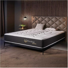 Naturalex - Spring Mattress 135 x 190 cm - Privilege - Hybrid Spring - Viscoelastic System - 7 Zones - HR - Blue Latex Foam - Premium Comfort, Breathable, Anatomical - Balanced Strength