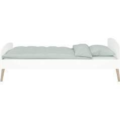 Hoppekids Group Softline Children's Single Bed MDF White 90 x 200 cm