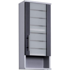 Schildmeyer Niko 113288 Wall Cupboard Glossy Silver Anthracite 30.3/20.5/70.8 cm