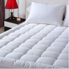 Easeland Queen Size Mattress Topper Quilted Mattress Protector Cotton Top 8-21