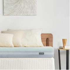 Inofia Sleep Inofia Gel Memory Foam Mattress Topper, Pampering Comfort with Extra Pressure Relief, SAYMOR Collection, Long-Lasting Restful Sleep 100 Night Home Test, Double (135 x 190 x 8 cm)