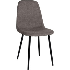 CLP Napier Dining Room Chair, Velvet, Fabric, Faux Leather, with Floor Protectors, Colour: Taupe, Material: Fabric