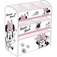 Familie24 Wooden Toy Shelf Minnie Mouse Girl Shelf Organiser Minnie Mouse